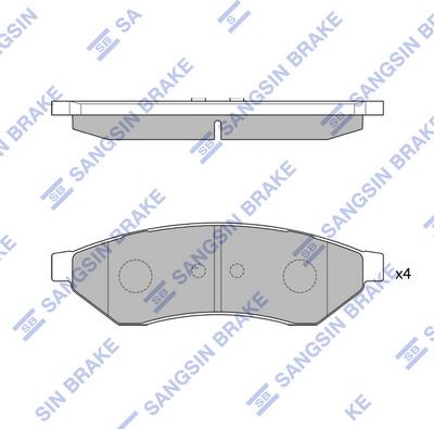 Hi-Q SP1252 - Kit de plaquettes de frein, frein à disque cwaw.fr