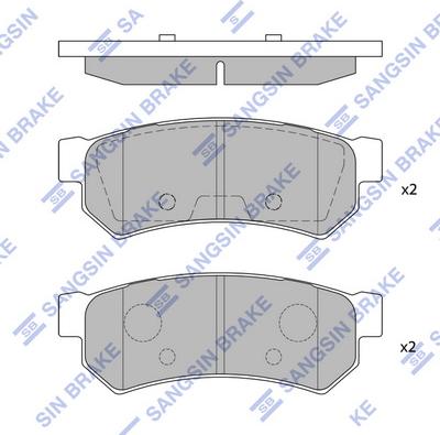 Hi-Q SP1257 - Kit de plaquettes de frein, frein à disque cwaw.fr