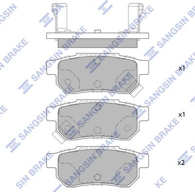 Hi-Q SP1265 - Kit de plaquettes de frein, frein à disque cwaw.fr