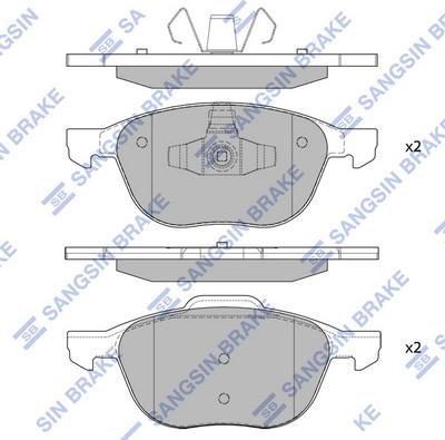 Hi-Q SP1260 - Kit de plaquettes de frein, frein à disque cwaw.fr