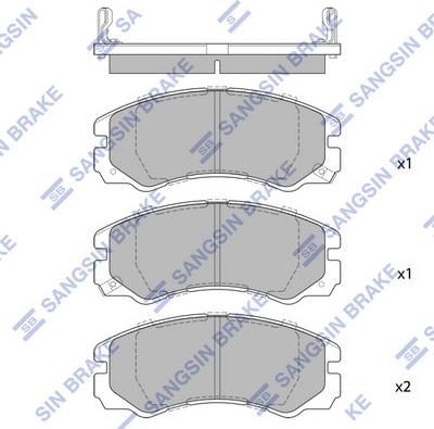 Hi-Q SP1267 - Kit de plaquettes de frein, frein à disque cwaw.fr