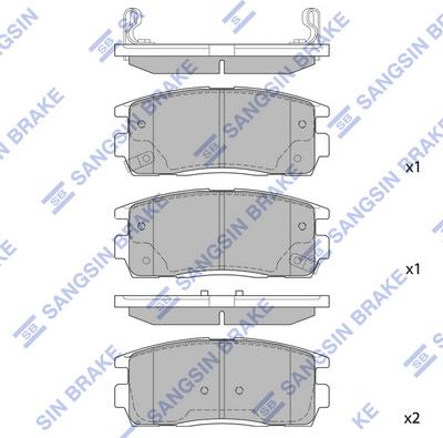 Hi-Q SP1205 - Kit de plaquettes de frein, frein à disque cwaw.fr