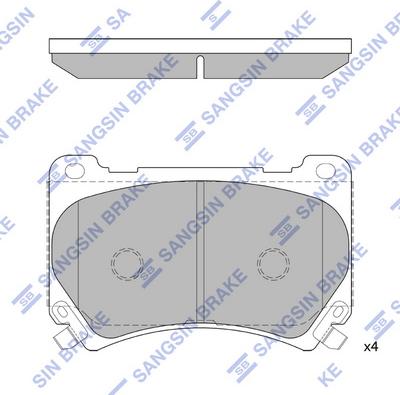 Hi-Q SP1206 - Kit de plaquettes de frein, frein à disque cwaw.fr