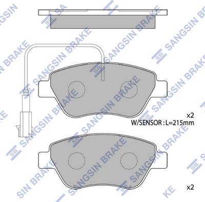 Hi-Q SP1201B - Kit de plaquettes de frein, frein à disque cwaw.fr