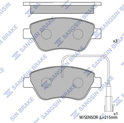 Hi-Q SP1201 - Kit de plaquettes de frein, frein à disque cwaw.fr