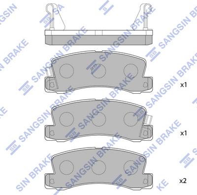 Hi-Q SP1208 - Kit de plaquettes de frein, frein à disque cwaw.fr