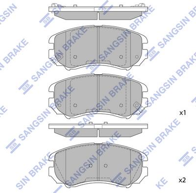 Hi-Q SP1202 - Kit de plaquettes de frein, frein à disque cwaw.fr