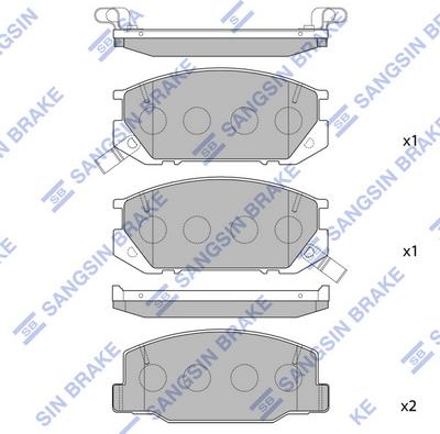 Hi-Q SP1219 - Kit de plaquettes de frein, frein à disque cwaw.fr