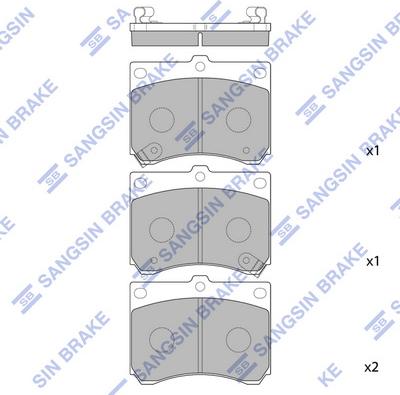 Hi-Q SP1216 - Kit de plaquettes de frein, frein à disque cwaw.fr