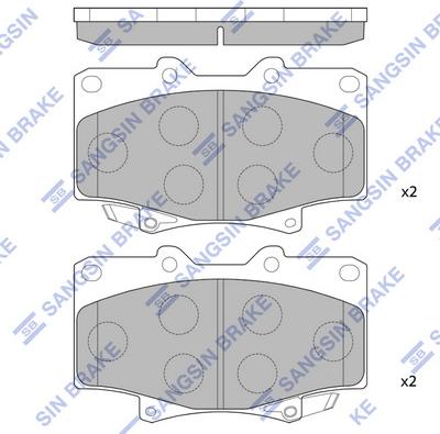 Hi-Q SP1217 - Kit de plaquettes de frein, frein à disque cwaw.fr