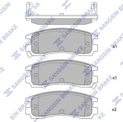 Hi-Q SP1285 - Kit de plaquettes de frein, frein à disque cwaw.fr