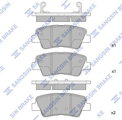 Hi-Q SP1239 - Kit de plaquettes de frein, frein à disque cwaw.fr