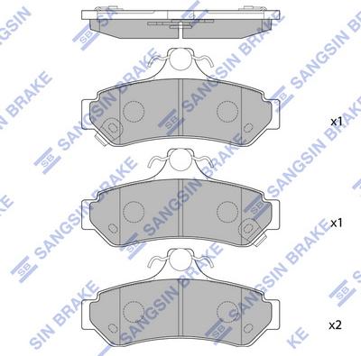 Hi-Q SP1236 - Kit de plaquettes de frein, frein à disque cwaw.fr