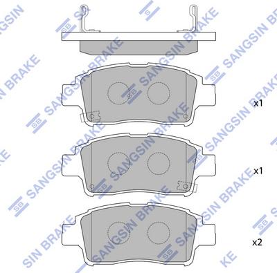 Hi-Q SP1230 - Kit de plaquettes de frein, frein à disque cwaw.fr