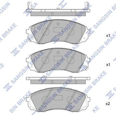 Hi-Q SP1238 - Kit de plaquettes de frein, frein à disque cwaw.fr