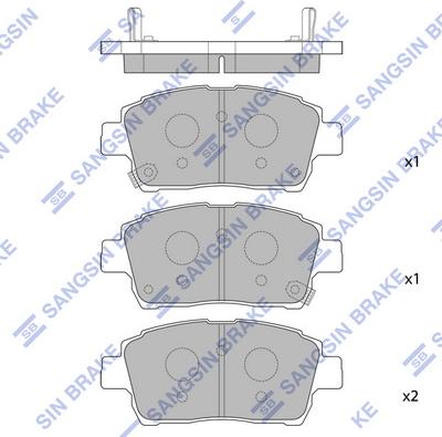 Hi-Q SP1232 - Kit de plaquettes de frein, frein à disque cwaw.fr