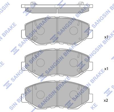 Hi-Q SP1237 - Kit de plaquettes de frein, frein à disque cwaw.fr