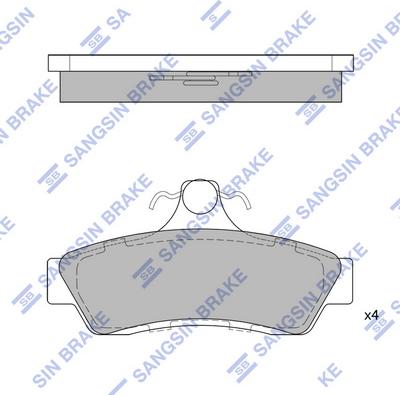 Hi-Q SP1224 - Kit de plaquettes de frein, frein à disque cwaw.fr