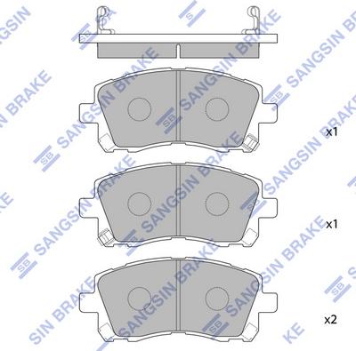 Hi-Q SP1225 - Kit de plaquettes de frein, frein à disque cwaw.fr