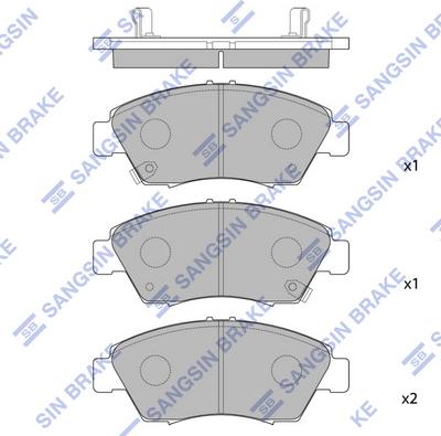 Hi-Q SP1221 - Kit de plaquettes de frein, frein à disque cwaw.fr