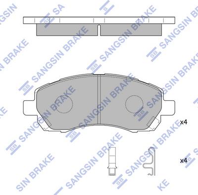 Hi-Q SP1228 - Kit de plaquettes de frein, frein à disque cwaw.fr