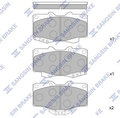 Hi-Q SP1222A - Kit de plaquettes de frein, frein à disque cwaw.fr