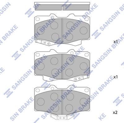 Hi-Q SP1222 - Kit de plaquettes de frein, frein à disque cwaw.fr