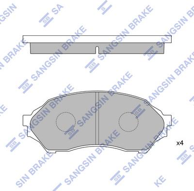 Hi-Q SP1227 - Kit de plaquettes de frein, frein à disque cwaw.fr