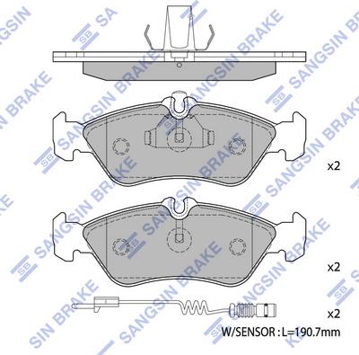 Hi-Q SP1274 - Kit de plaquettes de frein, frein à disque cwaw.fr