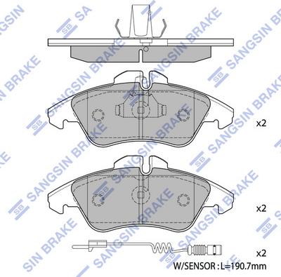 Hi-Q SP1273 - Kit de plaquettes de frein, frein à disque cwaw.fr