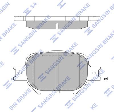 Hi-Q SP1272 - Kit de plaquettes de frein, frein à disque cwaw.fr