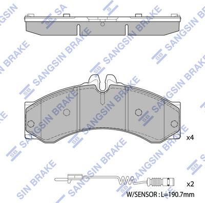 Hi-Q SP1277 - Kit de plaquettes de frein, frein à disque cwaw.fr