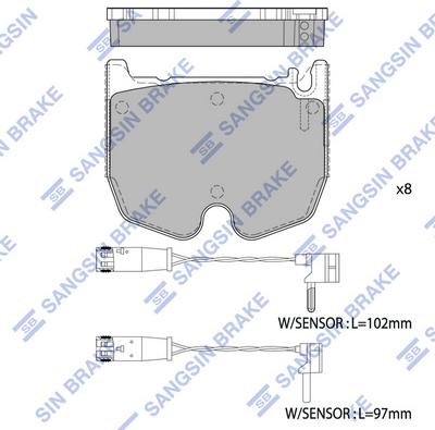 Hi-Q SP1798 - Kit de plaquettes de frein, frein à disque cwaw.fr