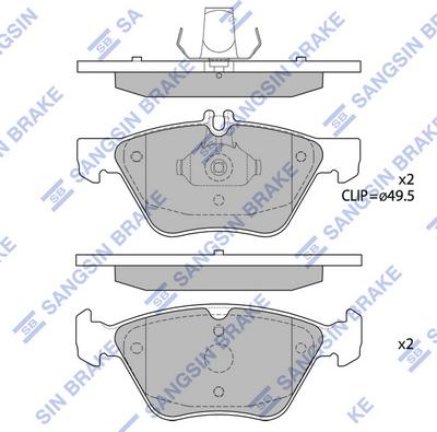 Hi-Q SP1797A - Kit de plaquettes de frein, frein à disque cwaw.fr