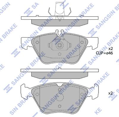 Hi-Q SP1797 - Kit de plaquettes de frein, frein à disque cwaw.fr