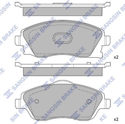 Hi-Q SP1745 - Kit de plaquettes de frein, frein à disque cwaw.fr