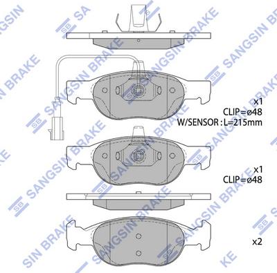 Hi-Q SP1740 - Kit de plaquettes de frein, frein à disque cwaw.fr