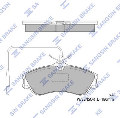 Hi-Q SP1743A - Kit de plaquettes de frein, frein à disque cwaw.fr