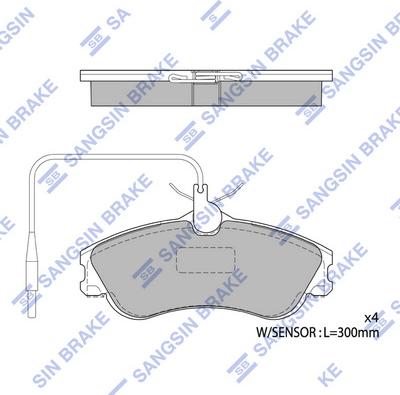 Hi-Q SP1743 - Kit de plaquettes de frein, frein à disque cwaw.fr