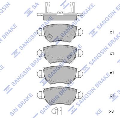 Hi-Q SP1759 - Kit de plaquettes de frein, frein à disque cwaw.fr