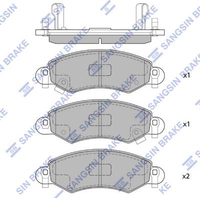 Hi-Q SP1754 - Kit de plaquettes de frein, frein à disque cwaw.fr