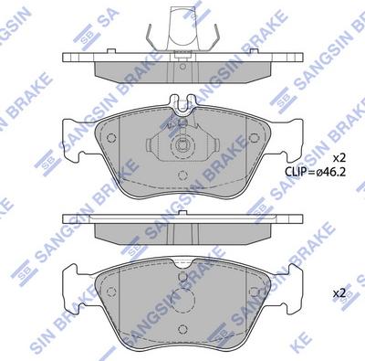 Hi-Q SP1755 - Kit de plaquettes de frein, frein à disque cwaw.fr