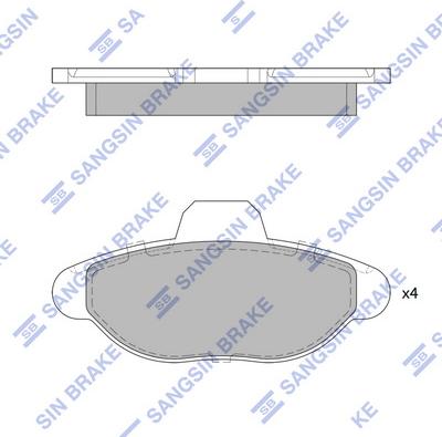 Hi-Q SP1753 - Kit de plaquettes de frein, frein à disque cwaw.fr