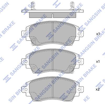 Hi-Q SP1752 - Kit de plaquettes de frein, frein à disque cwaw.fr