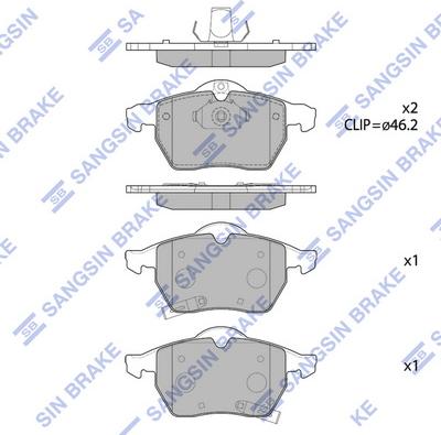 Hi-Q SP1757 - Kit de plaquettes de frein, frein à disque cwaw.fr