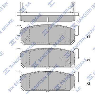 Hi-Q SP1764 - Kit de plaquettes de frein, frein à disque cwaw.fr