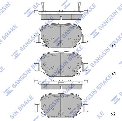 Hi-Q SP1709 - Kit de plaquettes de frein, frein à disque cwaw.fr