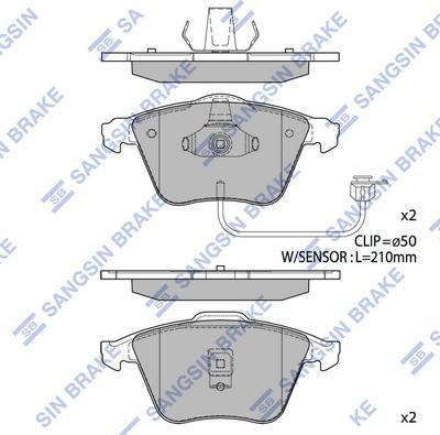 Hi-Q SP1705 - Kit de plaquettes de frein, frein à disque cwaw.fr