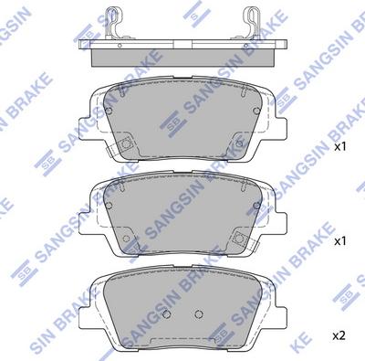 Hi-Q SP1706 - Kit de plaquettes de frein, frein à disque cwaw.fr