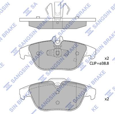 Hi-Q SP1707 - Kit de plaquettes de frein, frein à disque cwaw.fr